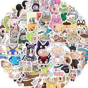 Labubu Monster Character Vinyl Waterproof Stickers (21‎ Piece) SO SO CUTE!!!